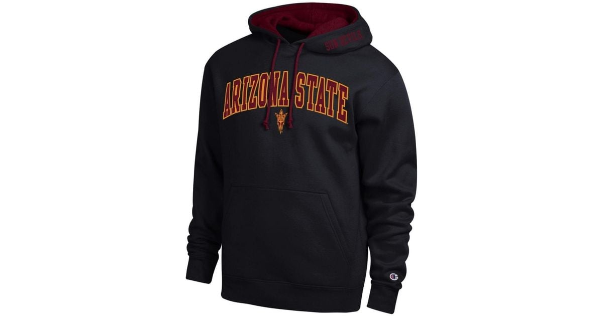 Champion Arizona State Sun Devils Arch Tackle Twill Hoodie in Blue for ...