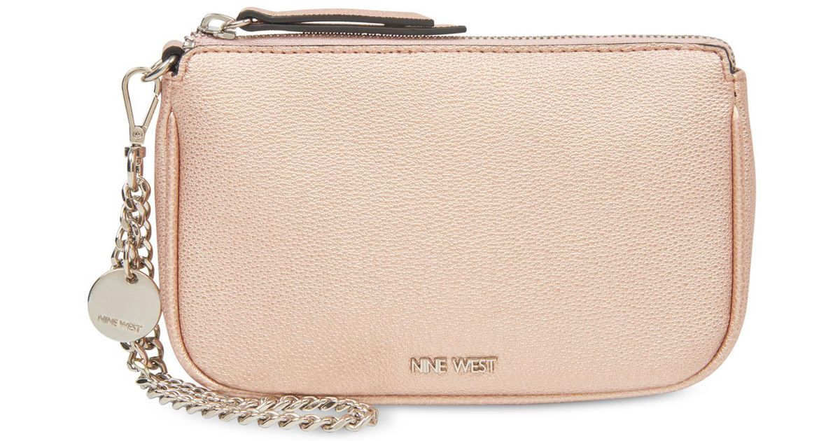 nine west rose gold purse