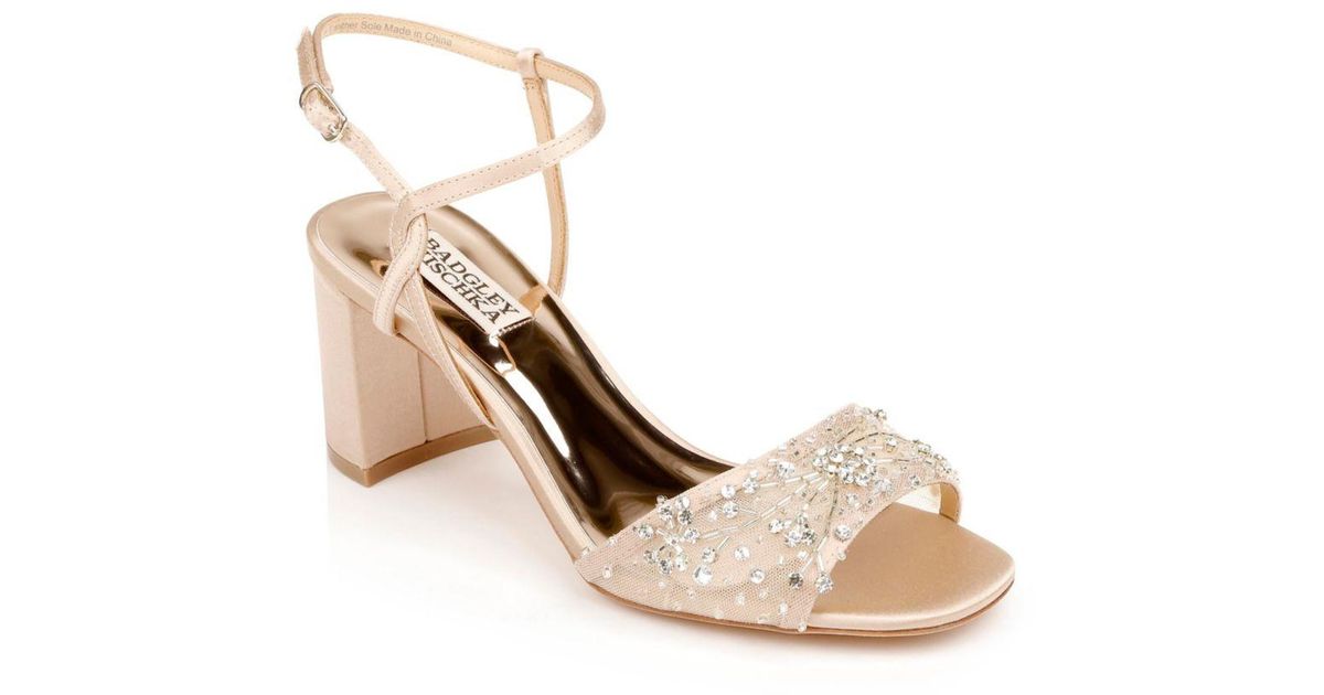 badgley mischka latte satin