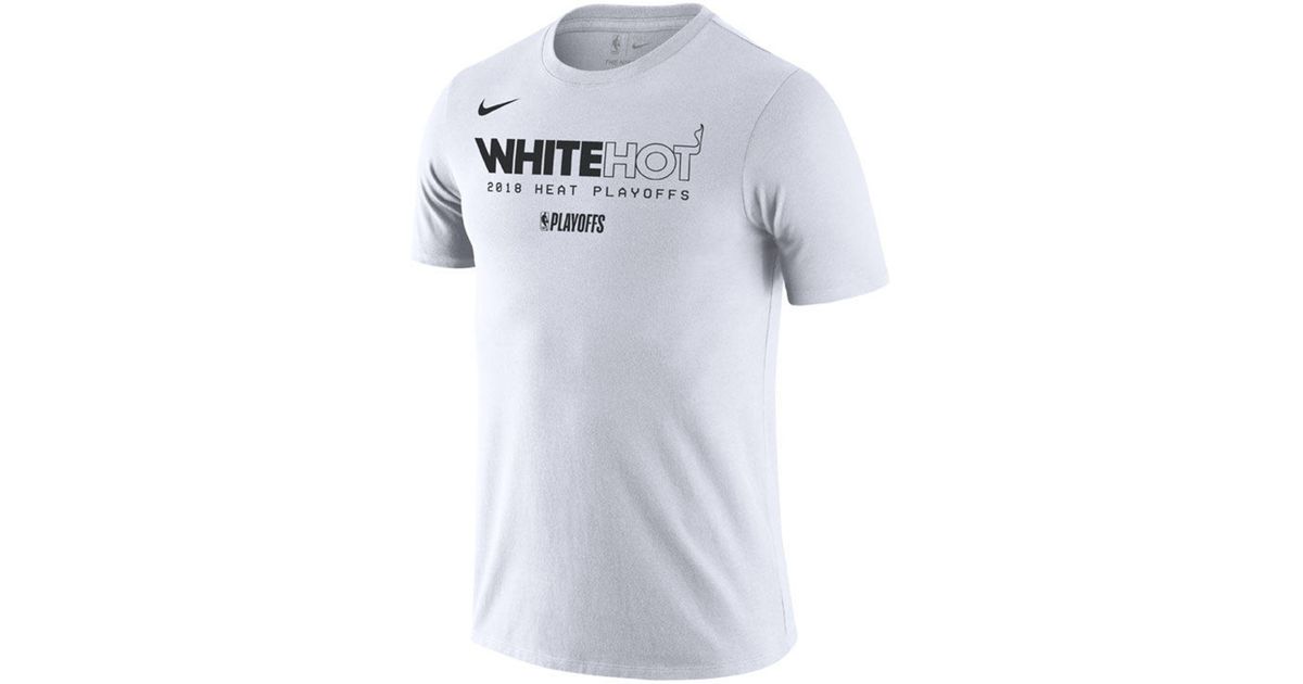 miami heat white hot t shirt