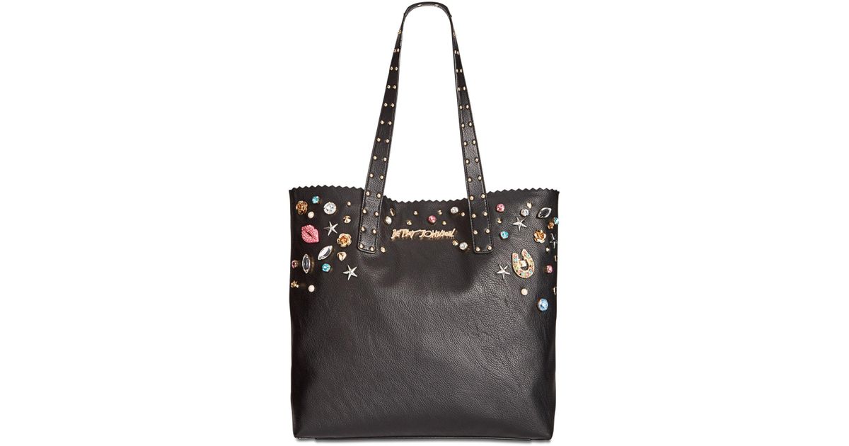 betsey johnson baseball tote bag