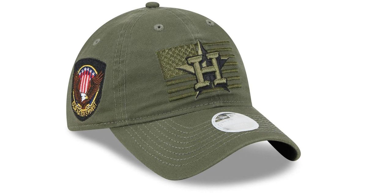 KTZ Green Houston Astros 2023 Armed Forces Day 9twenty Adjustable Hat