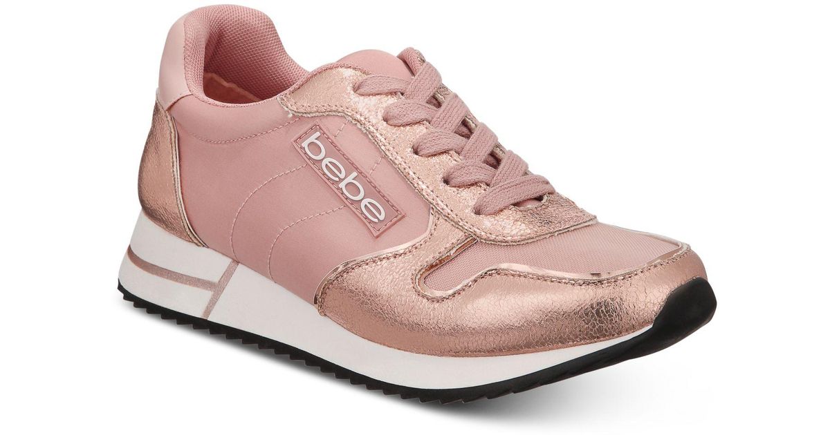 bebe rose gold sneakers