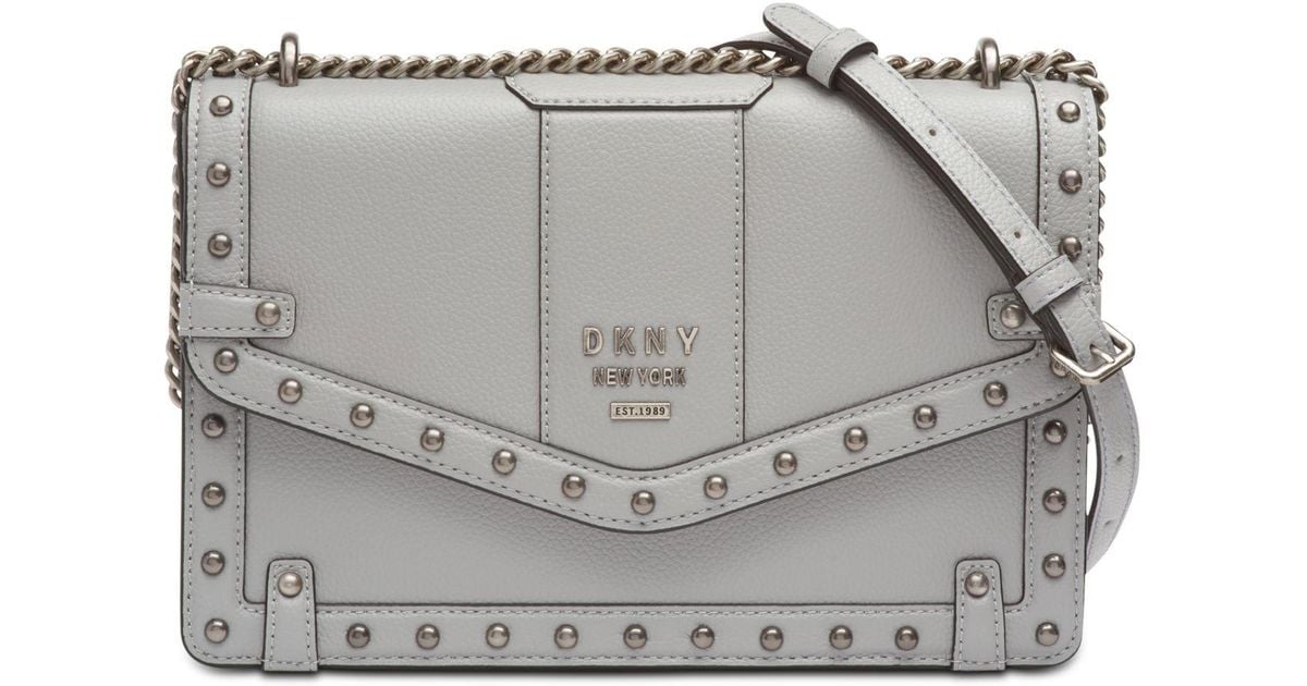 dkny whitney studded shoulder bag