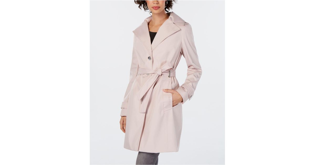 calvin klein petite trench coat