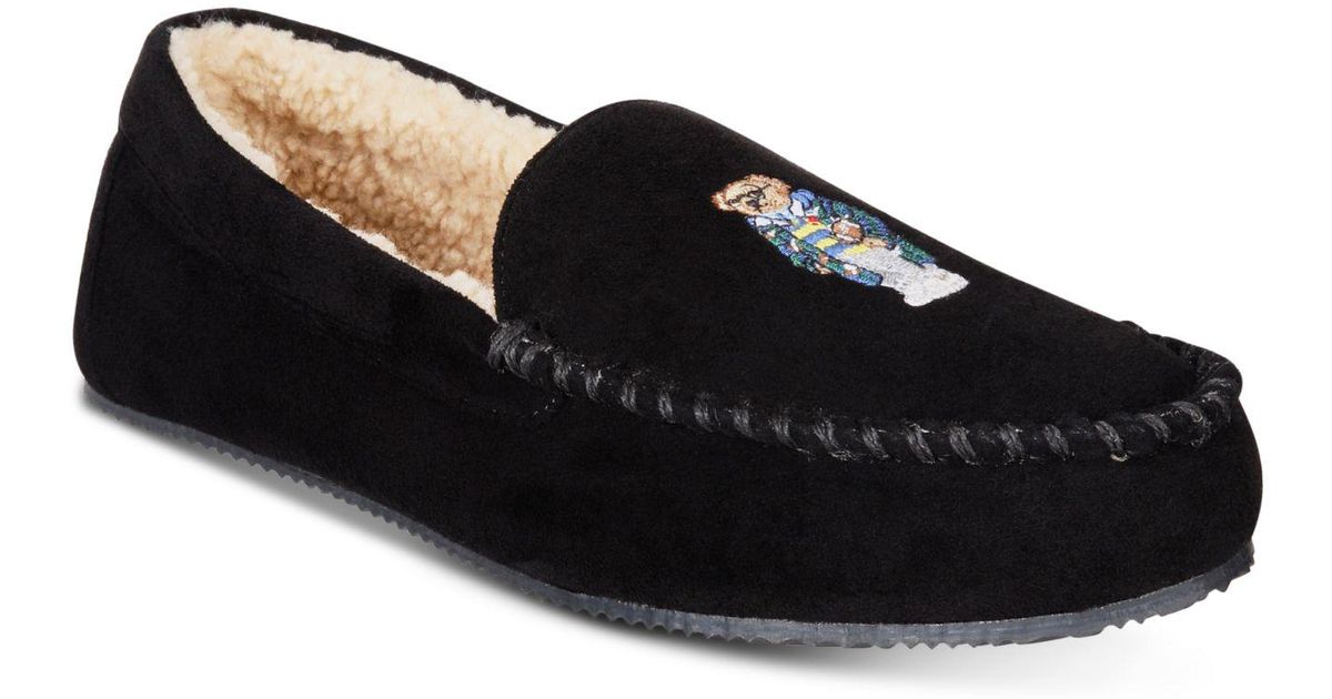 polo bear moccasin slipper