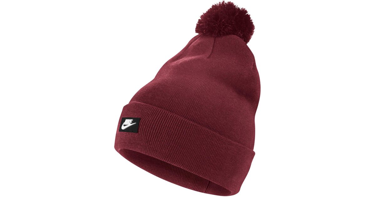 maroon nike beanie