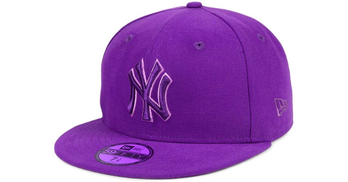 Men's New Era Red/Lavender York Mets Spring Color Two-Tone 59FIFTY Fitted Hat