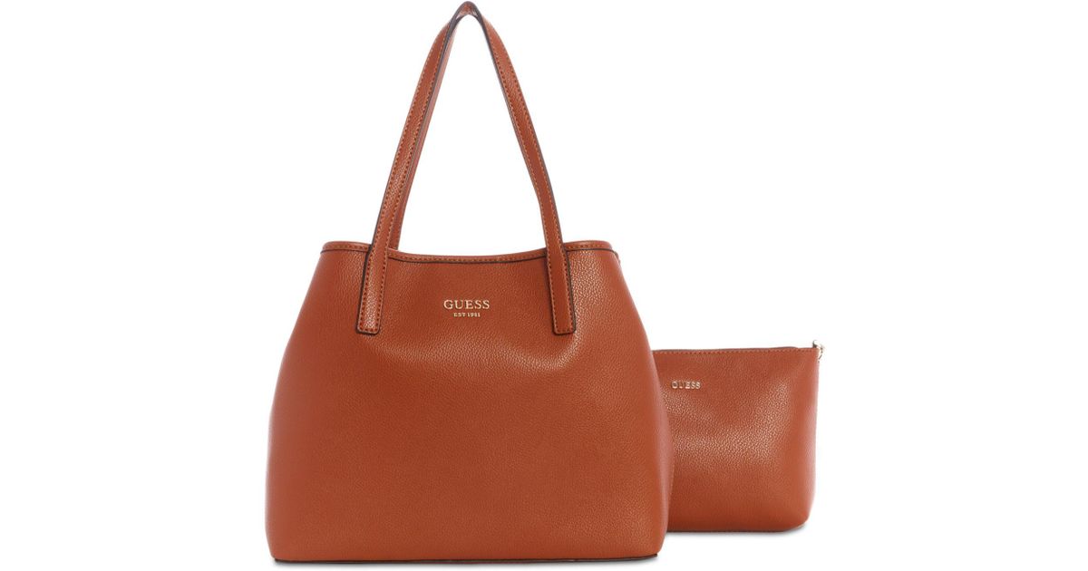 guess vikky tote cognac