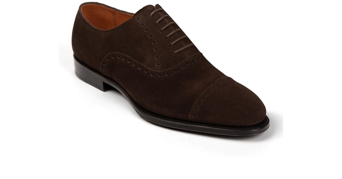 Broque Anthony Veer Windsor Broque Cap Toe Leather Oxford Dress Shoes in Brown ...