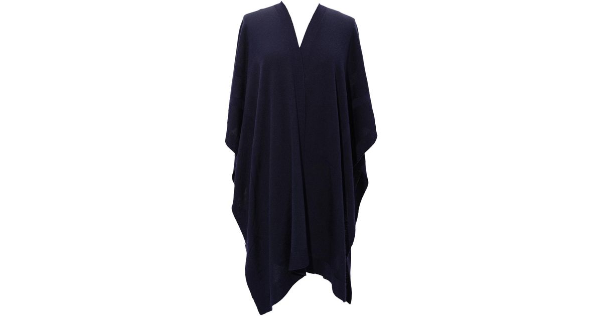 Ralph Lauren Textured Knit Ruana in Blue | Lyst
