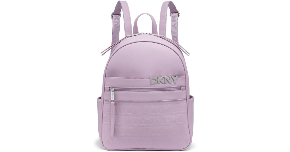 DKNY Quilted Lavender Pink Backpack with Gold Hardware DKNY Clean Cut 14 main image 2