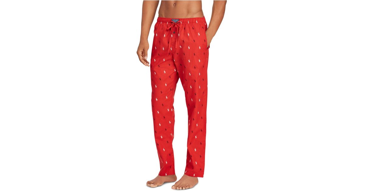 polo ralph lauren pony print pajama pants