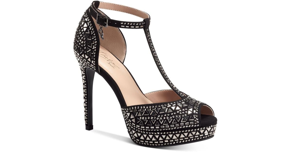 Thalia Sodi Chace Embellished Platform Pumps in Black Lyst