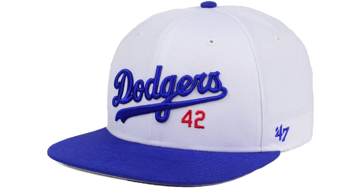 KTZ Brooklyn Dodgers Jackie Robinson 39thirty Cap in Blue for Men