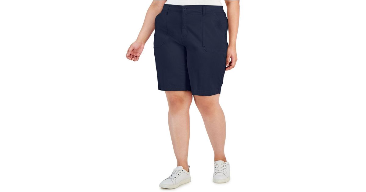 Karen Scott Plus Size Bermuda Shorts, Created For Macy's in Blue | Lyst