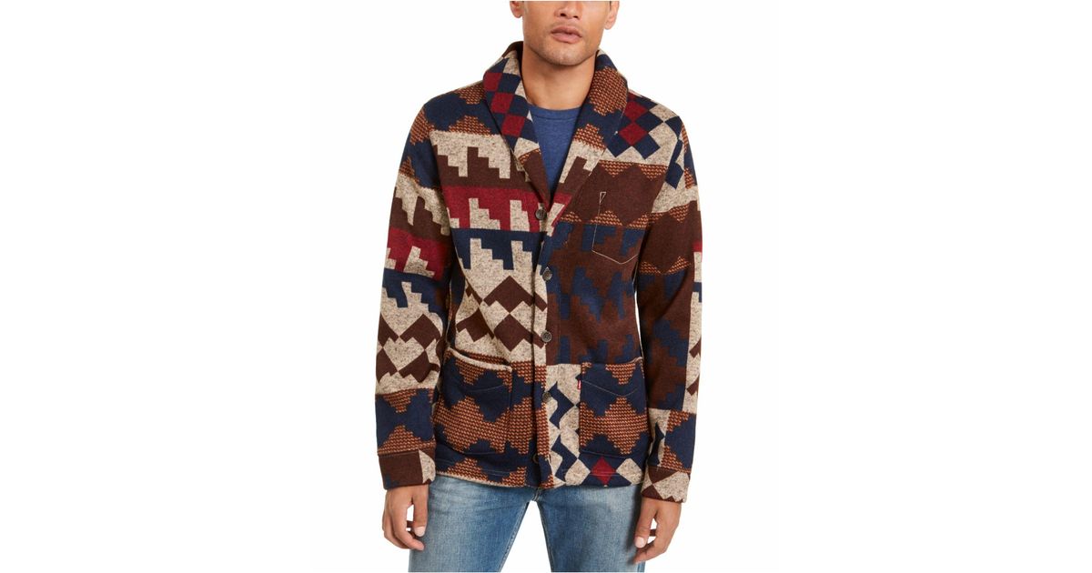 Levi's Synthetic Western Cardigan Sweater for Men | Lyst
