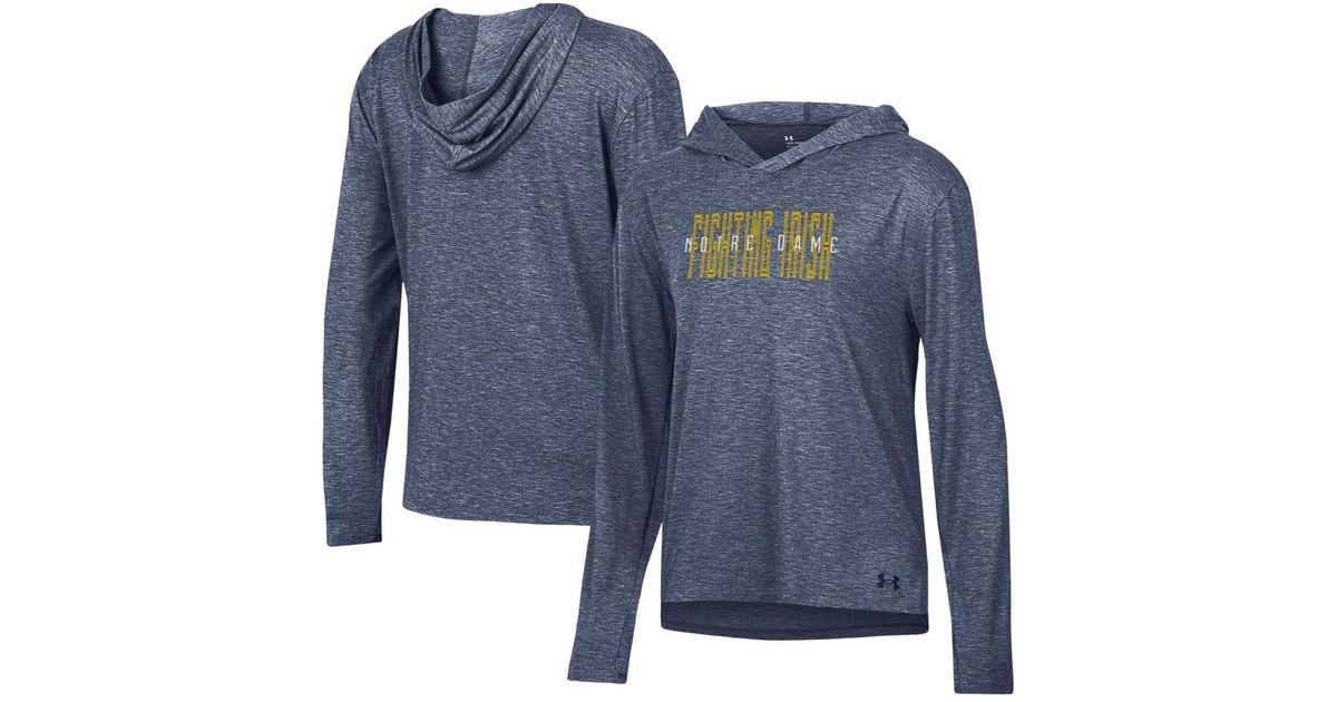 Under Armour Notre Dame Fighting Irish Breezy Long-sleeve Hooded T ...
