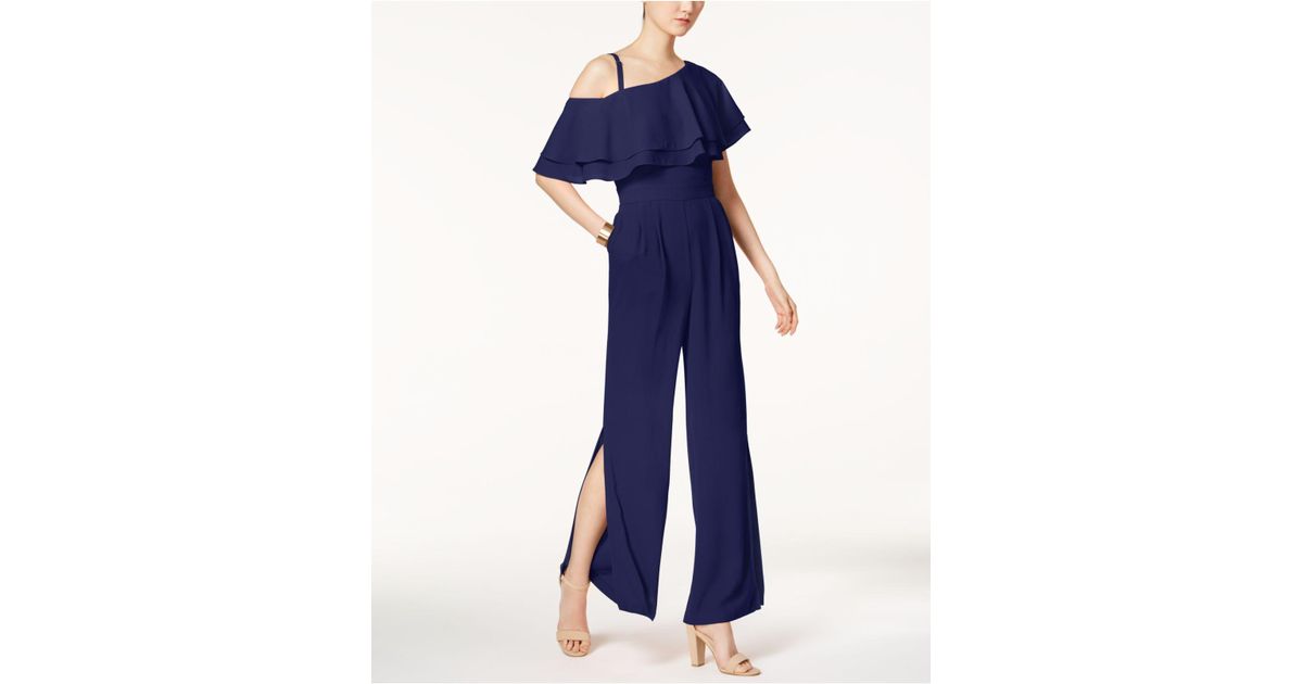 vince camuto ruffle jumpsuit