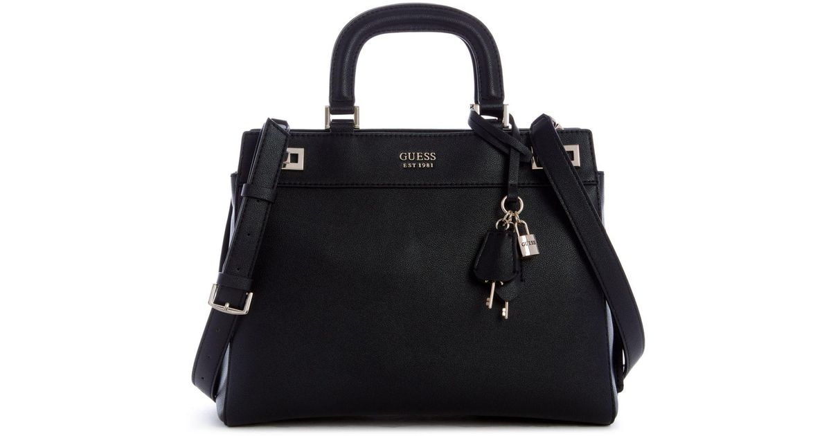 Guess Katey Luxury Satchel Bag Black | Lyst Canada