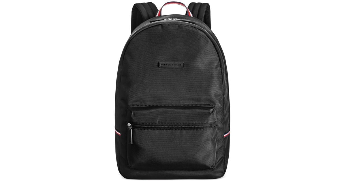 tommy hilfiger all black backpack