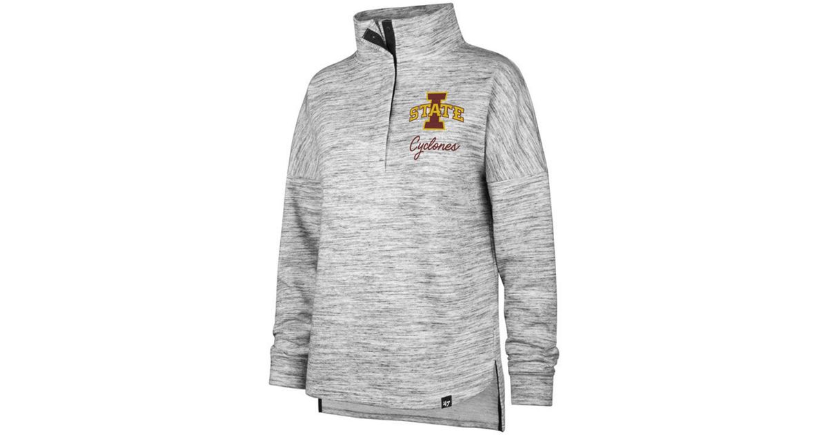 Ladies Cropped Hoodie Garage Cotton Iowa State Cyclone Logo
