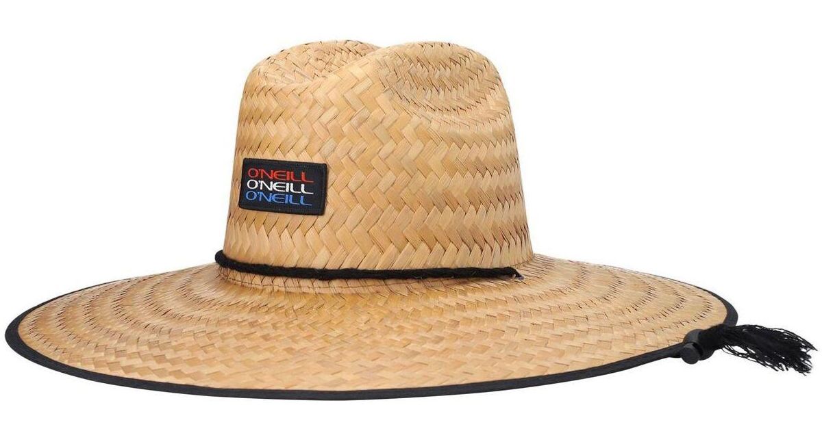 O'neill Sportswear Natural Sonoma Prints Logo Straw Lifeguard Hat in ...