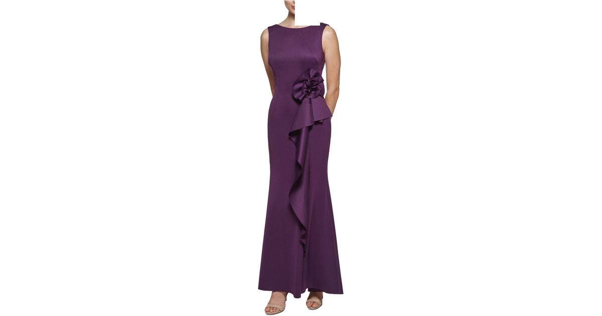 jessica howard petite ruffle scuba gown