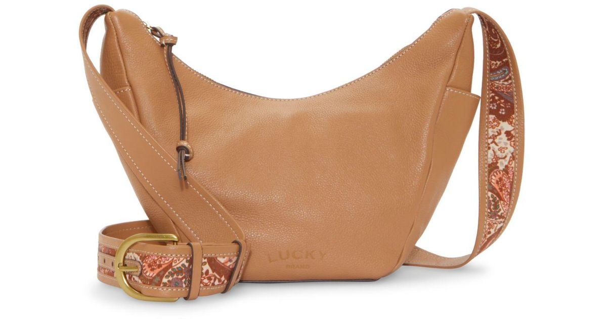 Lucky Brand Lara Leather Crossbody Handbag in Brown Lyst