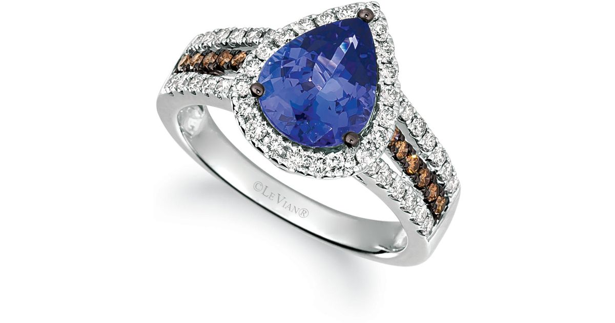 Le Vian ® Blueberry Tanzanite (2 Ct. T.w.) & Diamond (5/8 Ct. T.w.) Ring In 14k White Gold Lyst