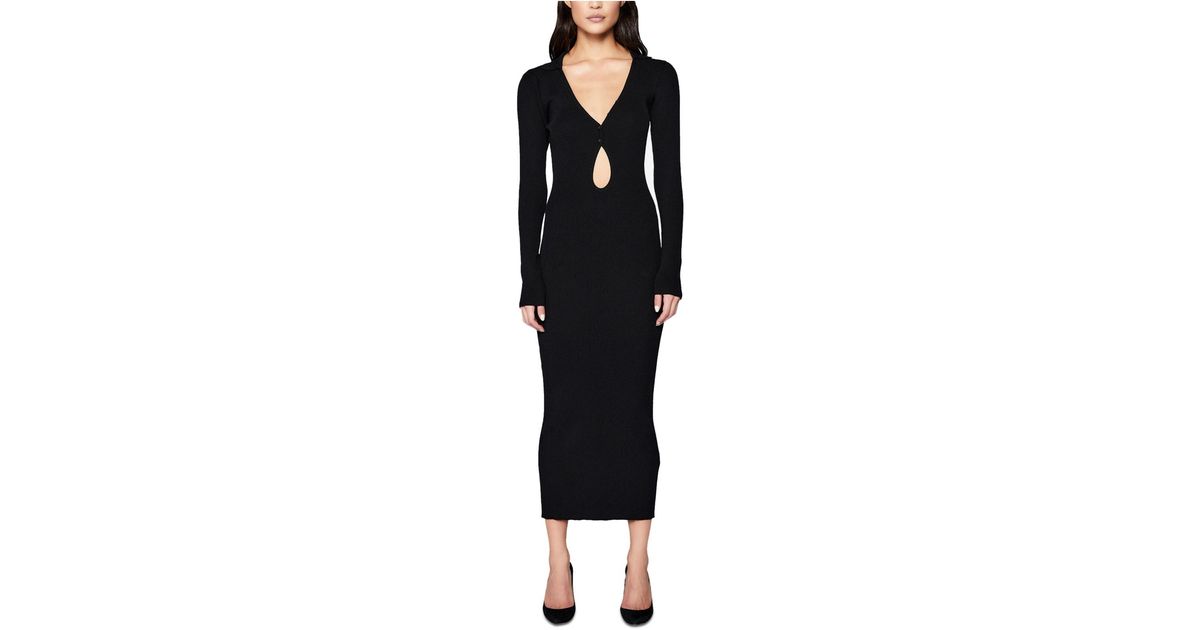 Bardot Synthetic Rosario Rib-knit Dress in Black | Lyst
