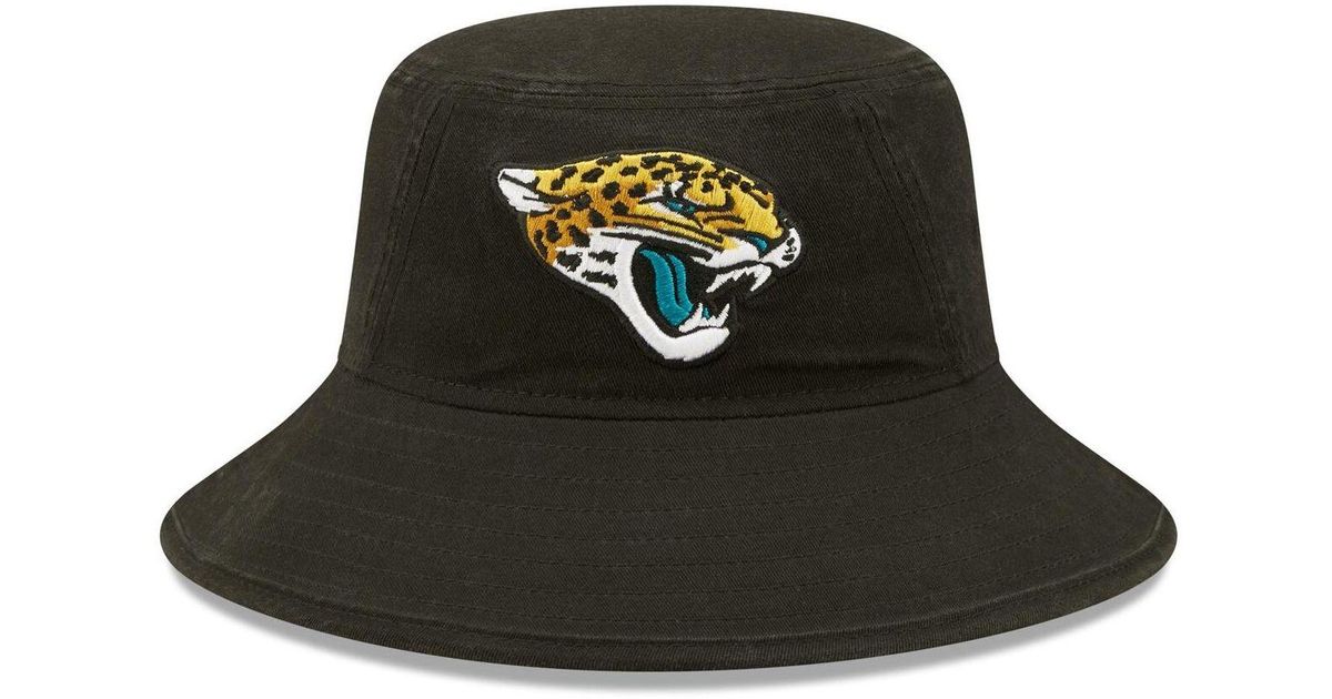 KTZ Cotton Black Jacksonville Jaguars Logo Bucket Hat for Men Lyst