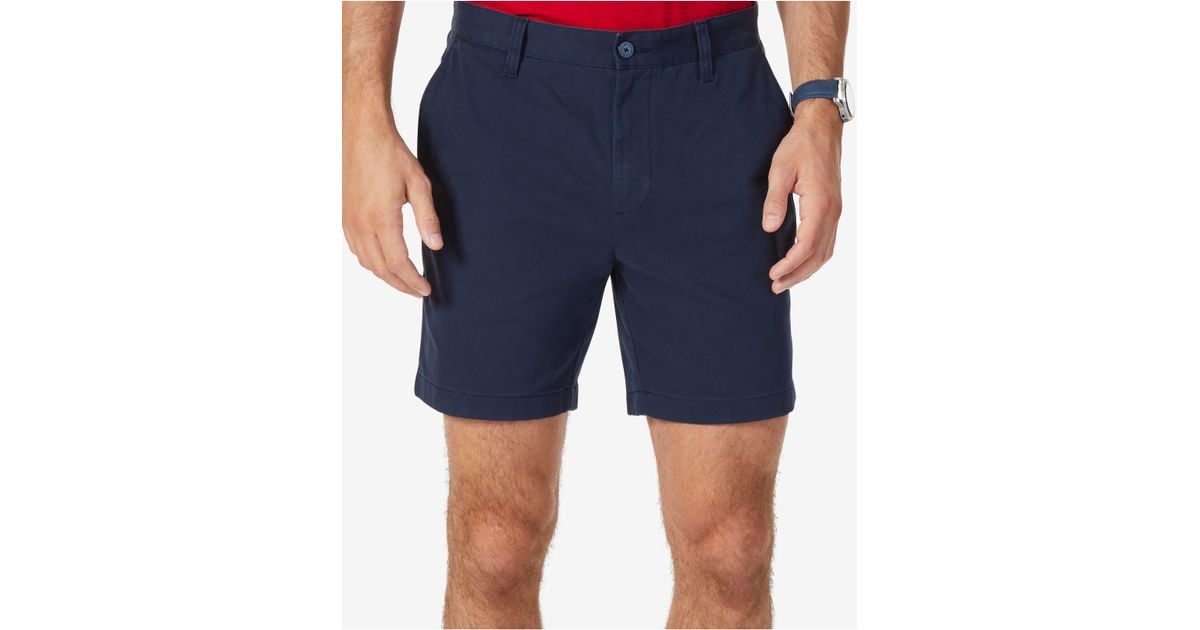 Nautica Cotton Stretch Flat Front 6" Shorts in Blue for Men Lyst