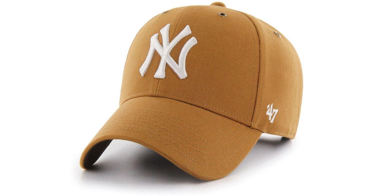 47 Brand New York Yankees Carhartt Mvp Cap in Brown for Men | Lyst