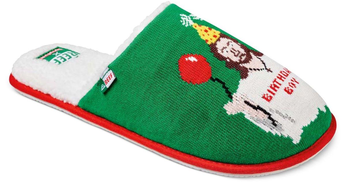 Reef Cotton Tipsy Elves Slippers in Green for Men - Lyst