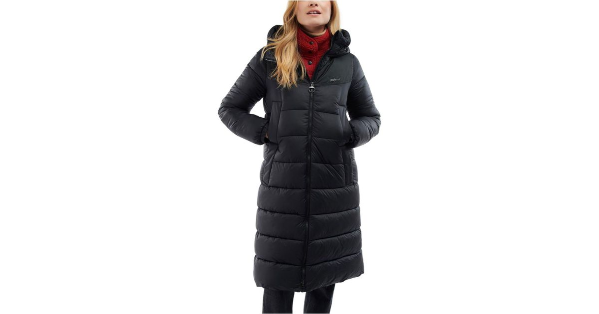 Barbour Synthetic Buckton Hooded Puffer Coat in Black Lyst
