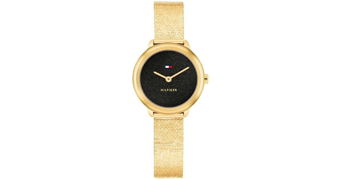 Tommy Hilfiger Quartz Tone Stainless Steel Mesh Bracelet Watch in ...