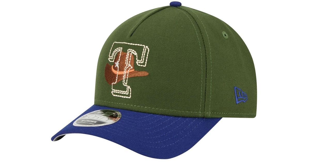 KTZ Texas Rangers City Feature 9forty A-frame Adjustable Hat in Green ...