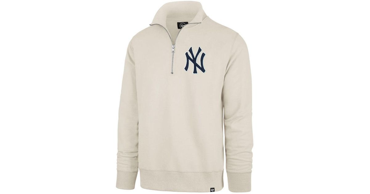 yankees half zip pullover