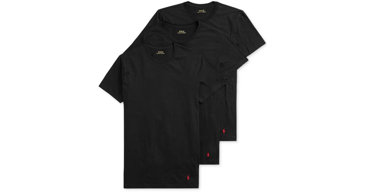 Polo Ralph Lauren Classic Undershirt 3pack in Black for Men Lyst