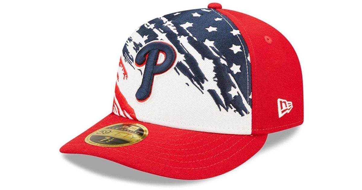 KTZ Synthetic Red Philadelphia Phillies 2022 4th Of July Low Profile