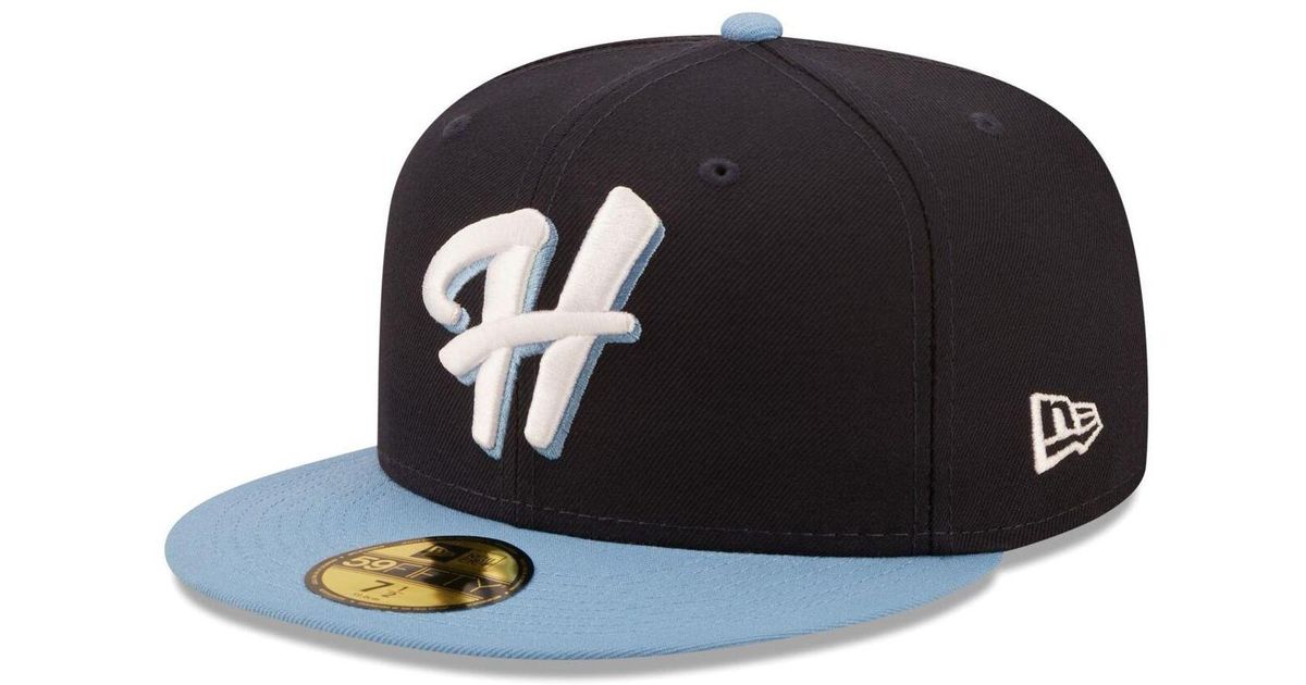 KTZ Navy Hillsboro Hops Authentic Collection 59fifty Fitted Hat in