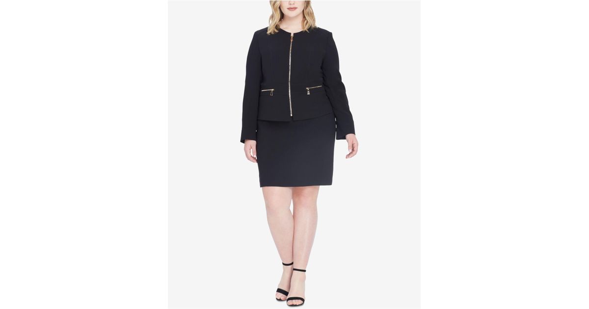 macy's plus size skirt suits