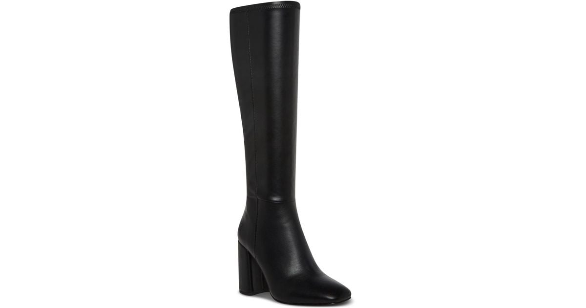 Steve Madden Lizah Kneehigh Blockheel Dress Boots in Black Lyst