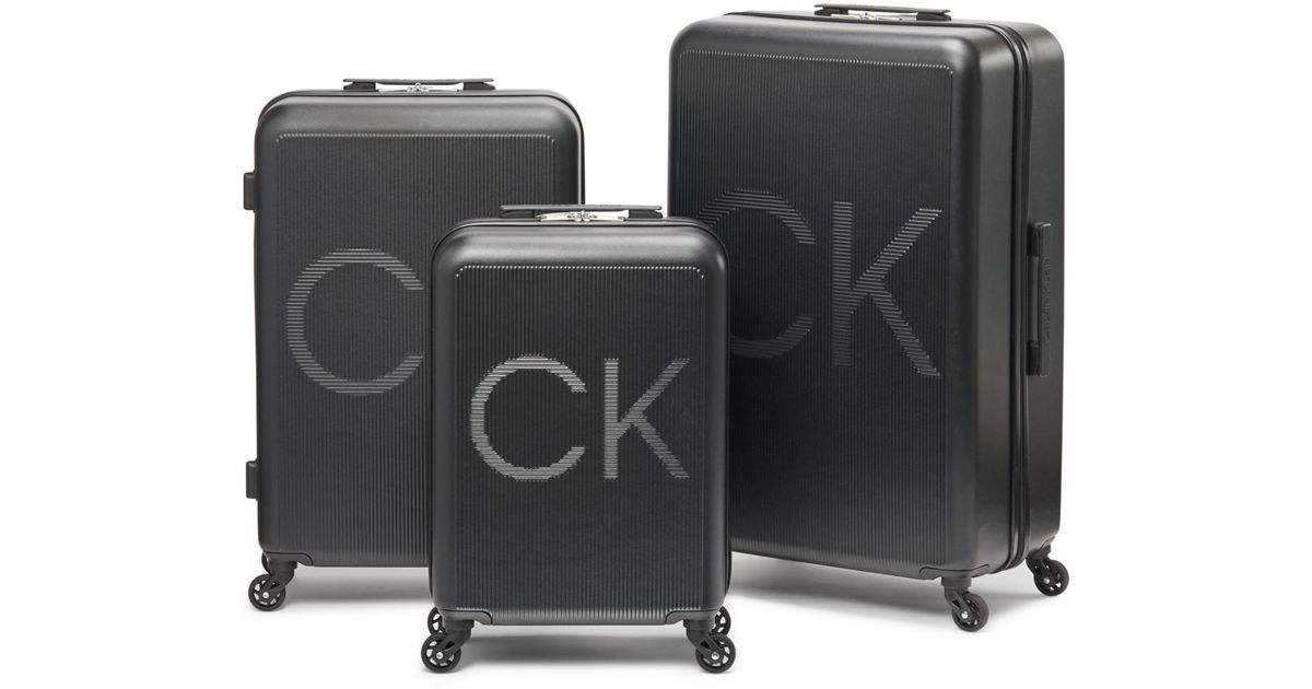 Calvin Klein Vision Suitcase Set in Black Lyst
