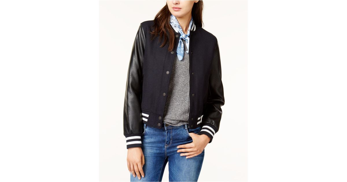 levi's mixed media bomber jacket