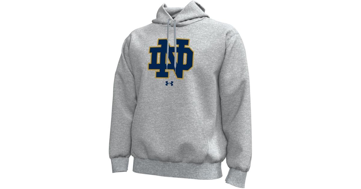 Under Armour Notre Dame Fighting Irish Core Icon Fleece Pullover Hoodie ...