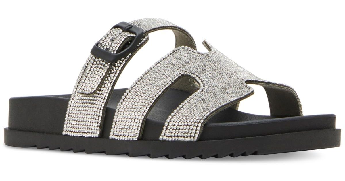 Darling Madden Girl Black Slides Madden Girl Darliing Banded