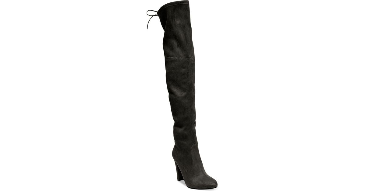 steve madden over knee boots suede