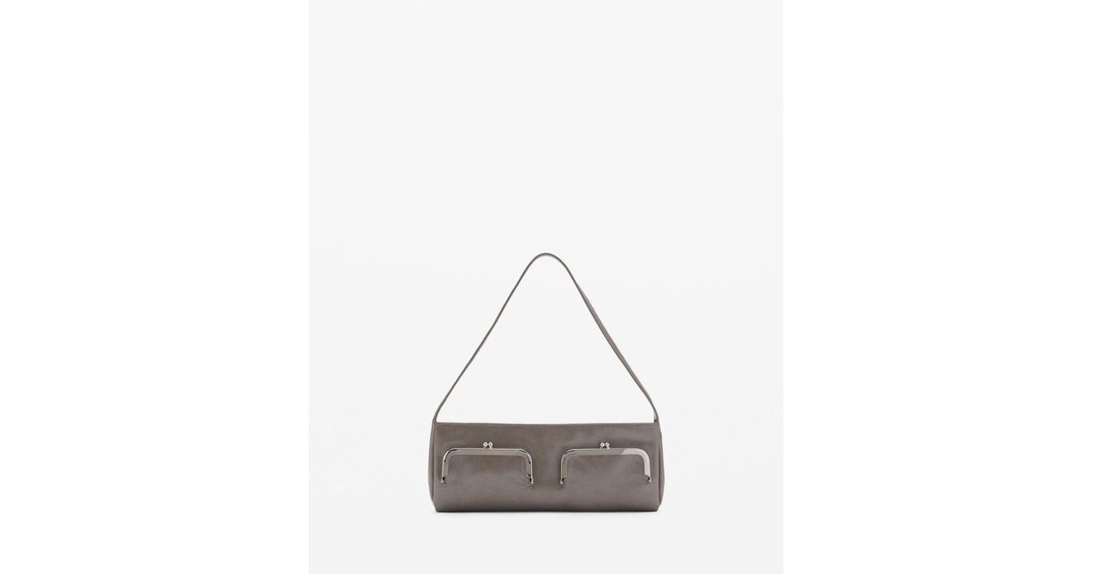 Mango Pochette Pockets Shoulder Bag in White | Lyst